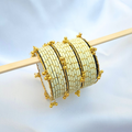 Lemon Dotted Golden Viral Kashmiri Bangles