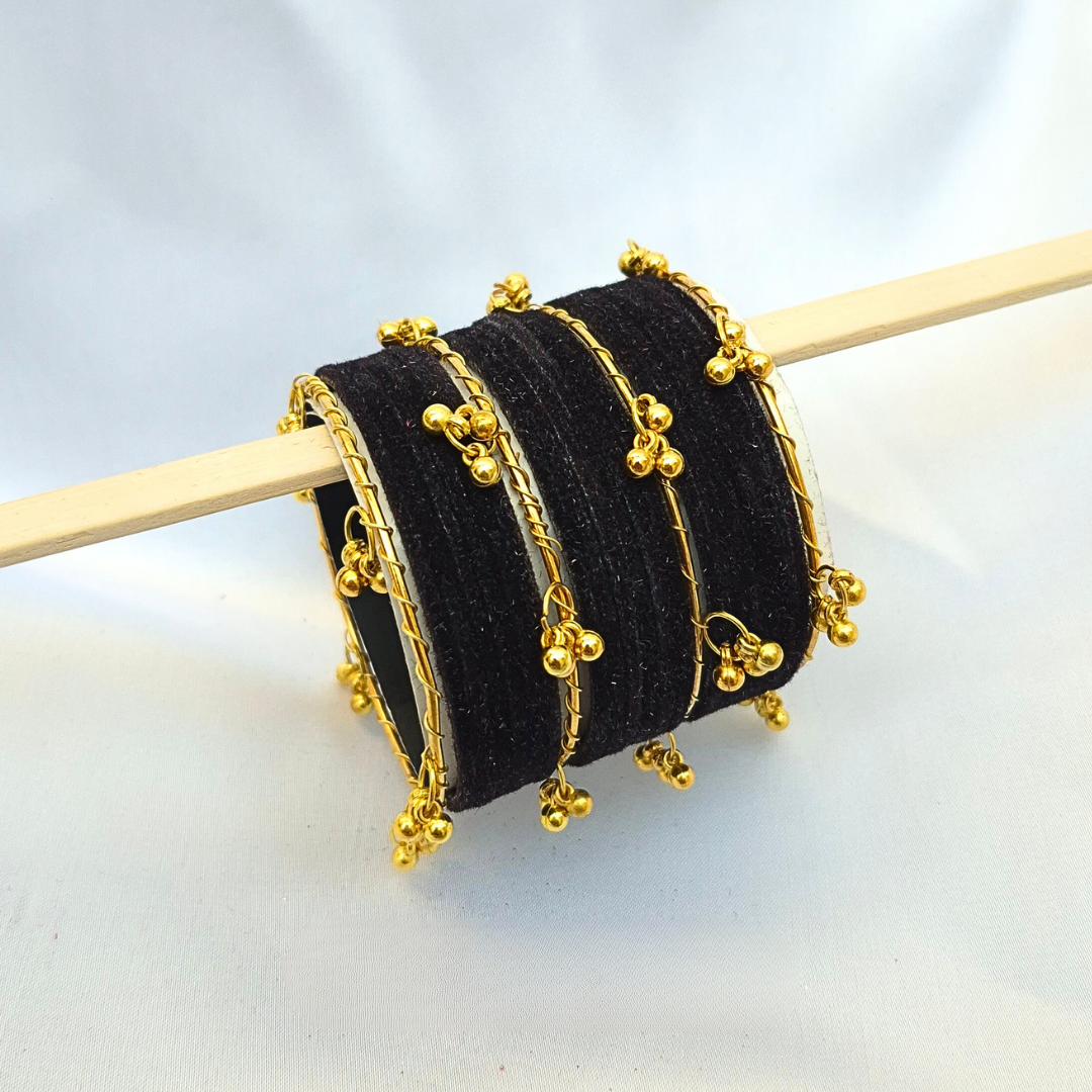 Black Golden Viral Kashmiri Bangles