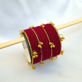 Maroon Golden Viral Kashmiri Bangles