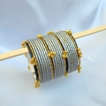 White Golden Viral Kashmiri Bangles