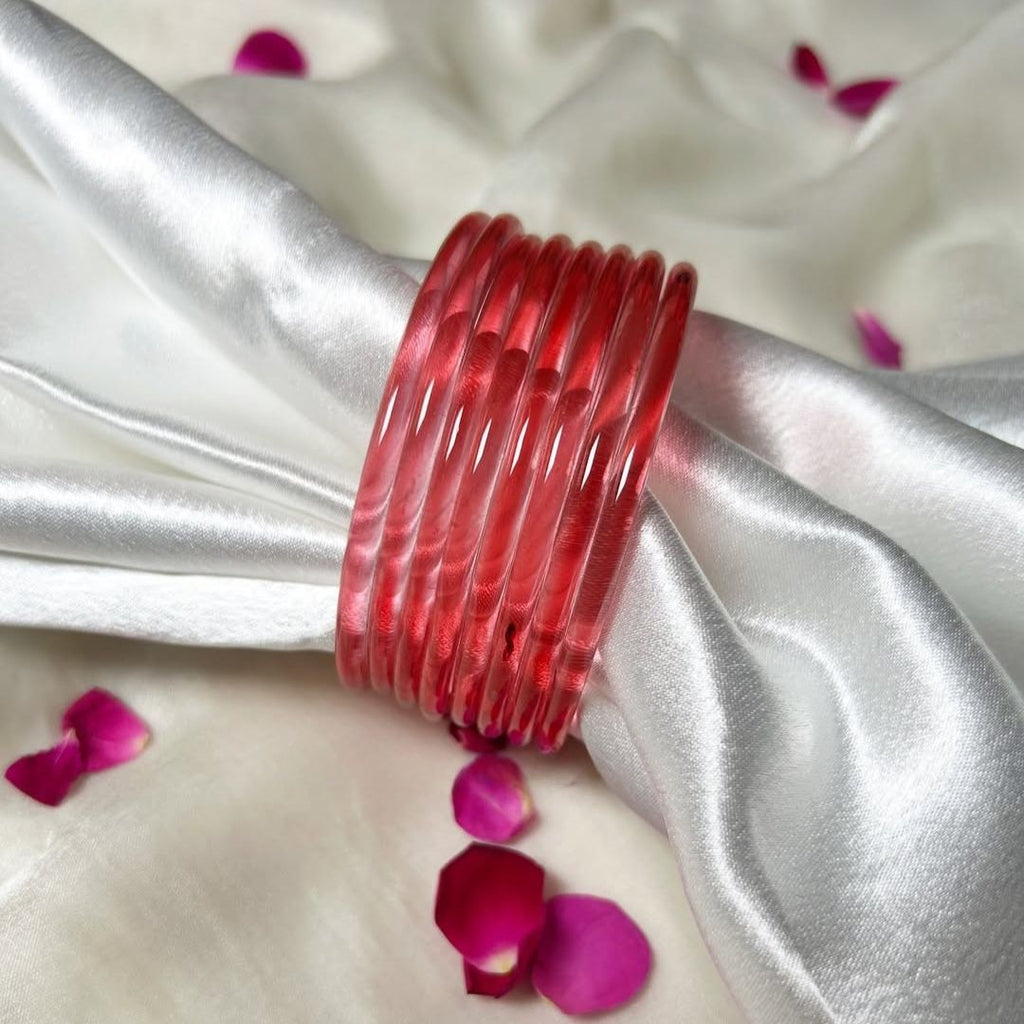 Multi viral Jelly 12 Bangles  With 4 ghunghru Kare