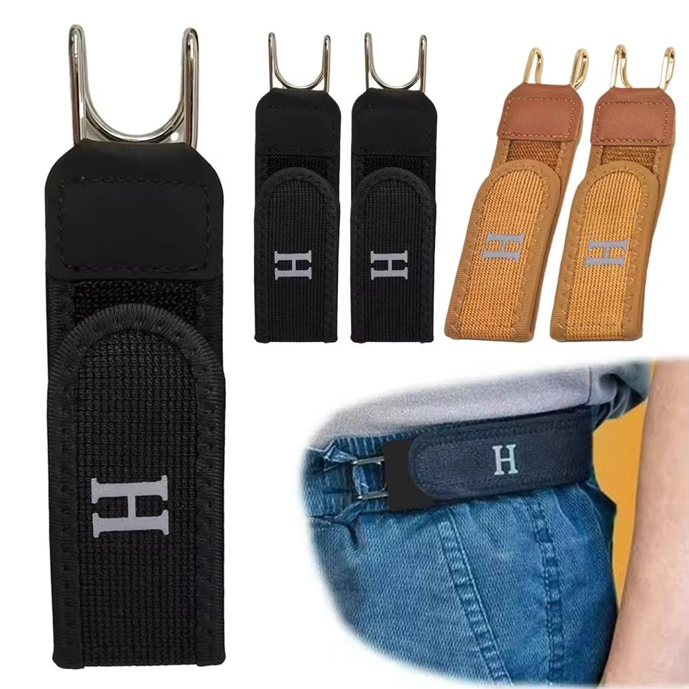 2Pcs Adjustable Buckleless Belt Hook
